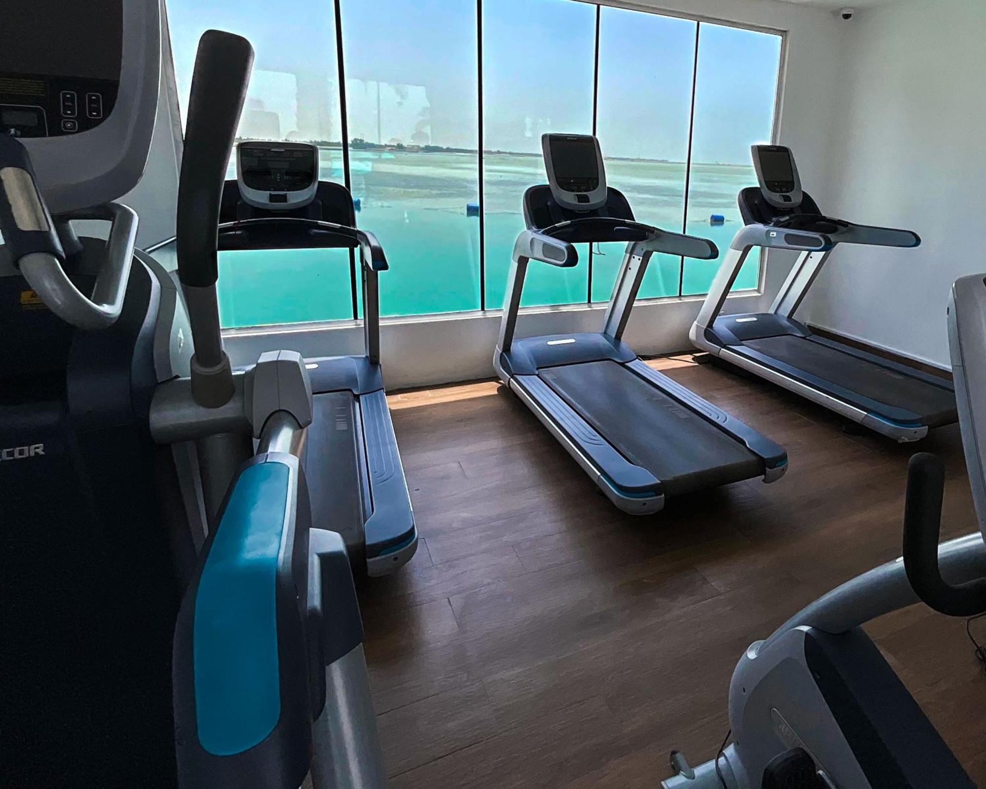 מנאמה Lagoona Beach Luxury Resort And Spa מראה חיצוני תמונה The gym at the hotel